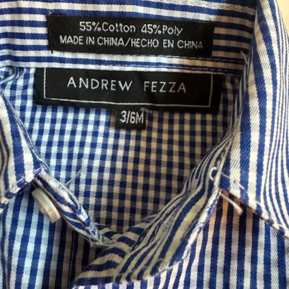 Andrew Fezza Baby Size 3/6 Months Button down Shirt